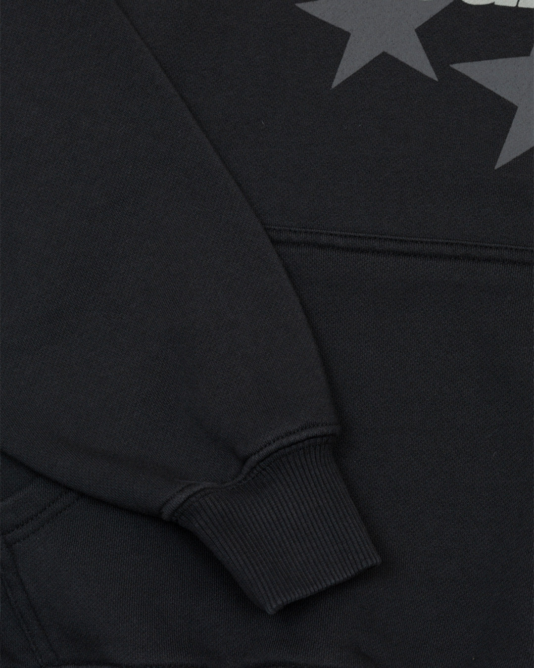 ITALIC-STARS HOODIE BLACK