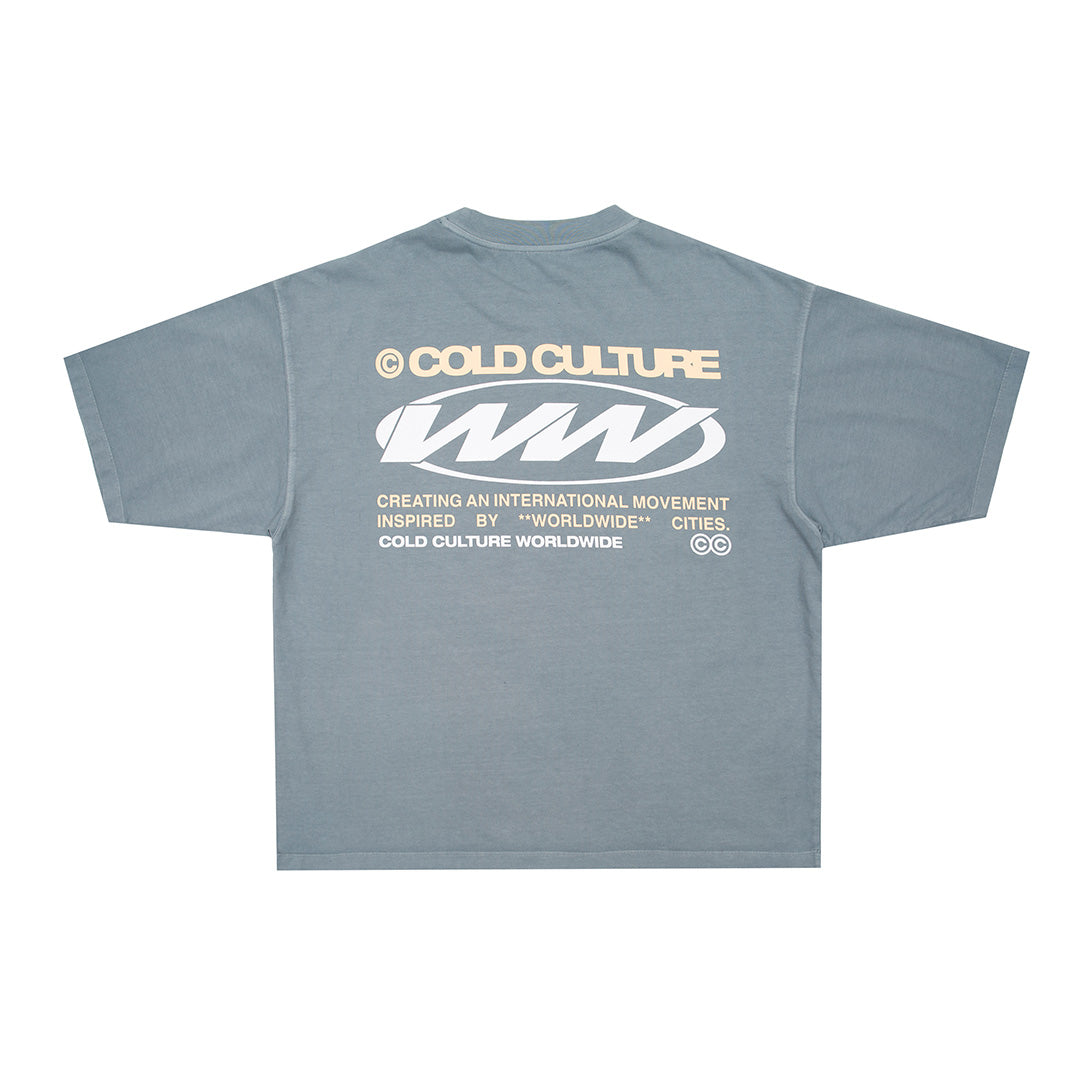 WORLDWIDE CIRCLE TEE STEEL GREY