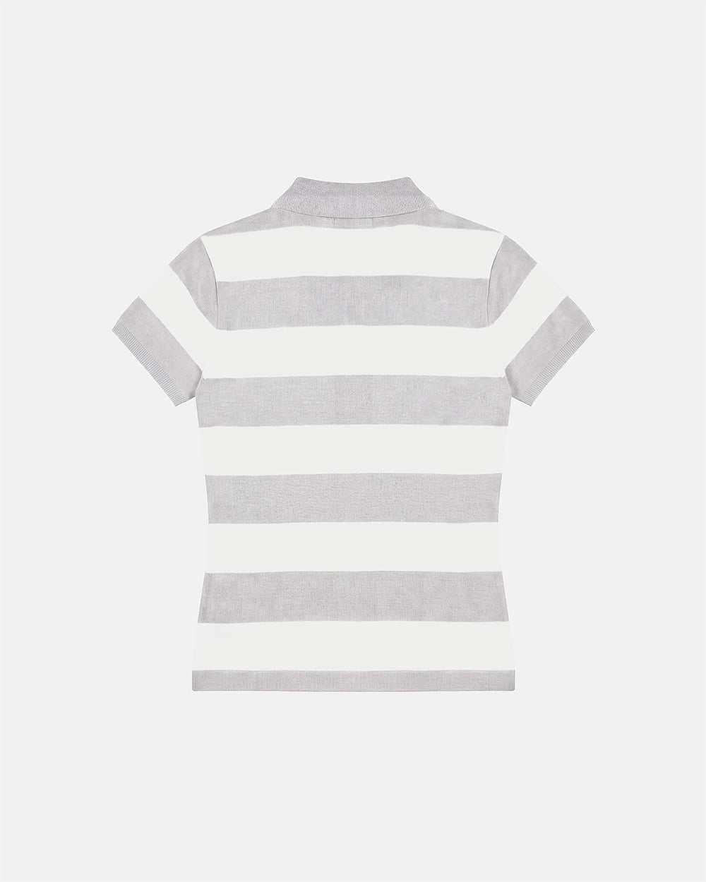 RIVETED STRIPE POLO KNIT WOMAN GREY