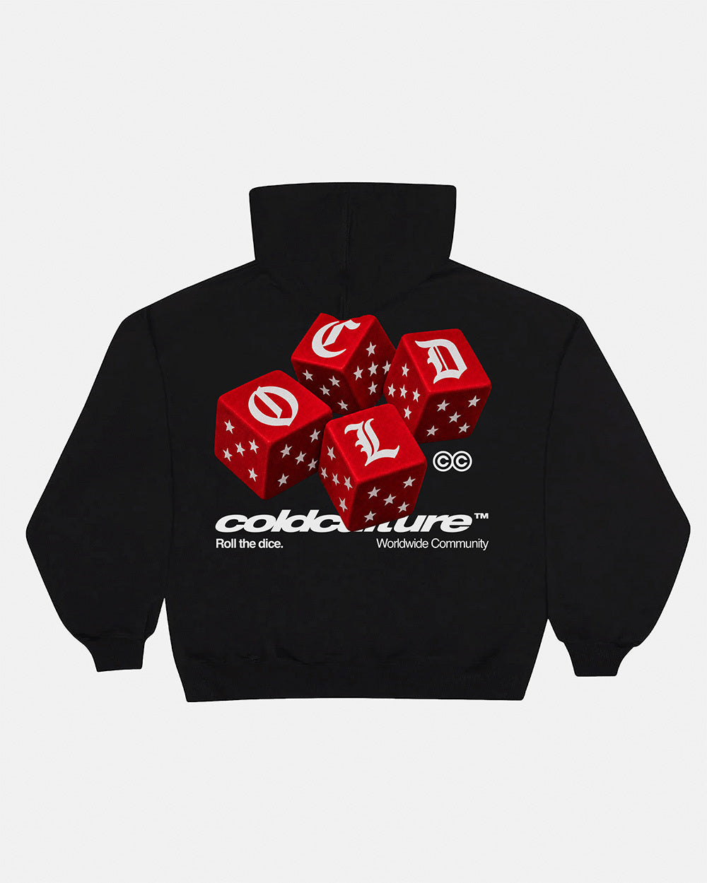 ROLL THE DICE HOODIE BLACK