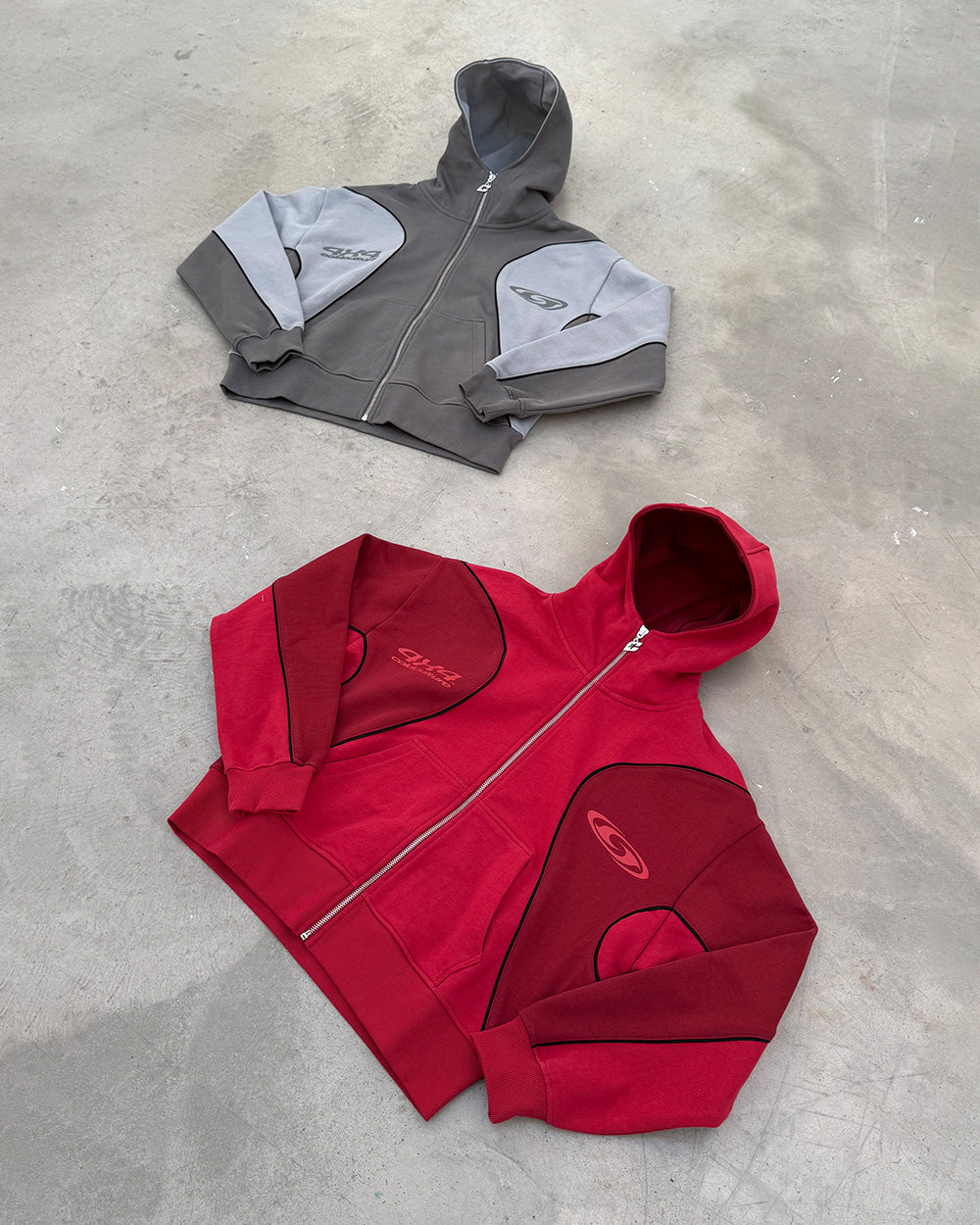 RUSH ZIPPER HOODIE GREY