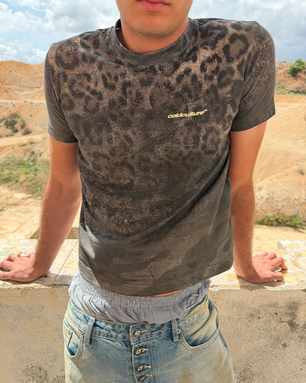 RICH FARMER TEE LEOPARD