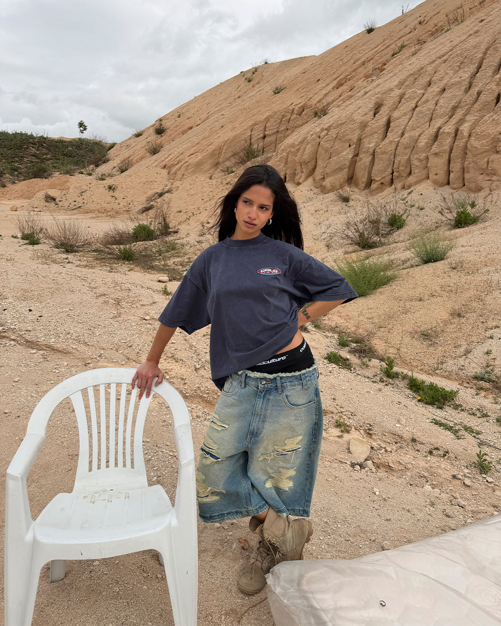 FULL ON WASHED TEE BLUE