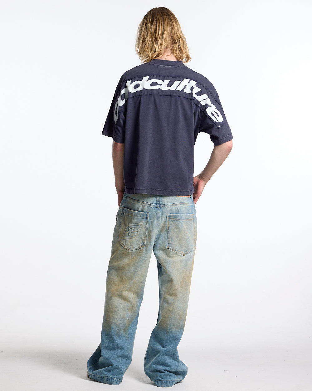 FULL ON WASHED TEE BLUE - Cold Culture #man