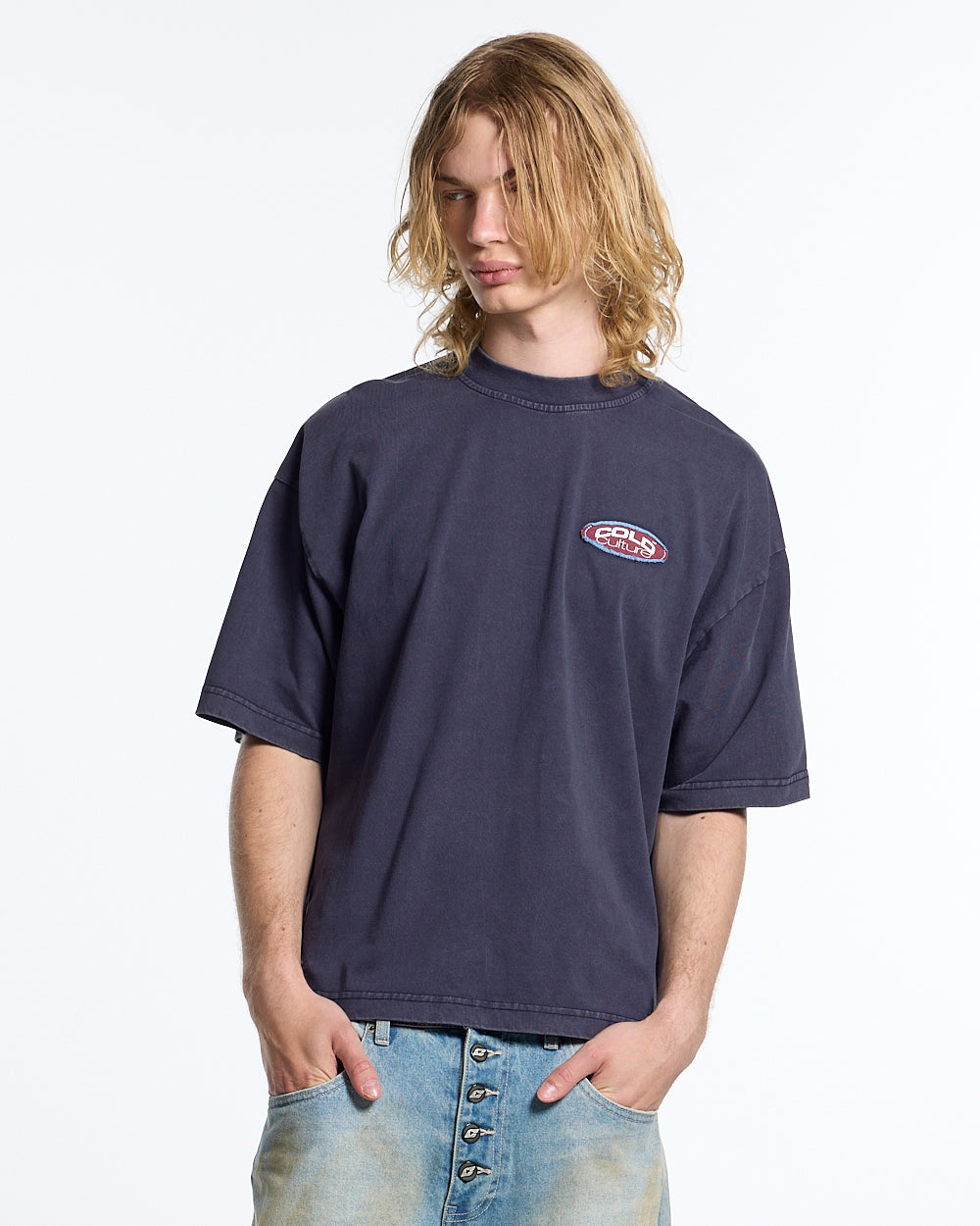 FULL ON WASHED TEE BLUE - Cold Culture #man