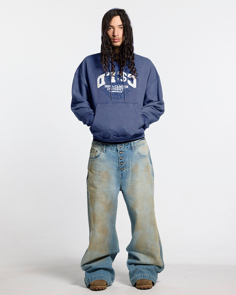 FIFTY - FIVE REASON HOODIE BLUE - Cold Culture  #man