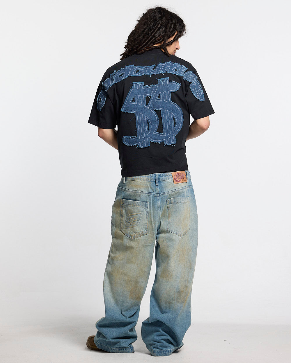 DISTRESSED DOLLAR TEE BLACK - Cold Culture #man
