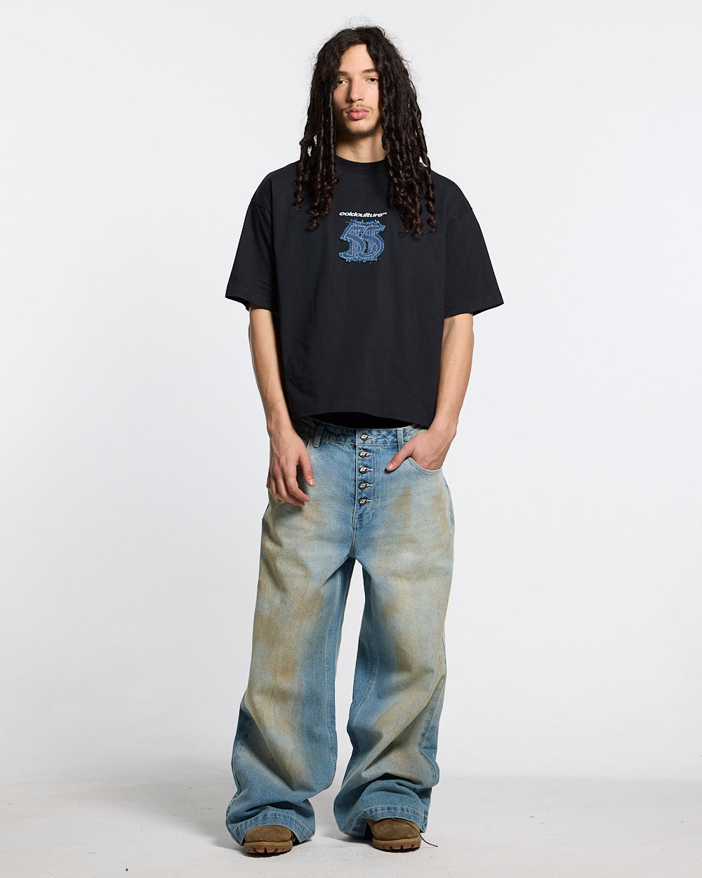 DISTRESSED DOLLAR TEE BLACK - Cold Culture #man