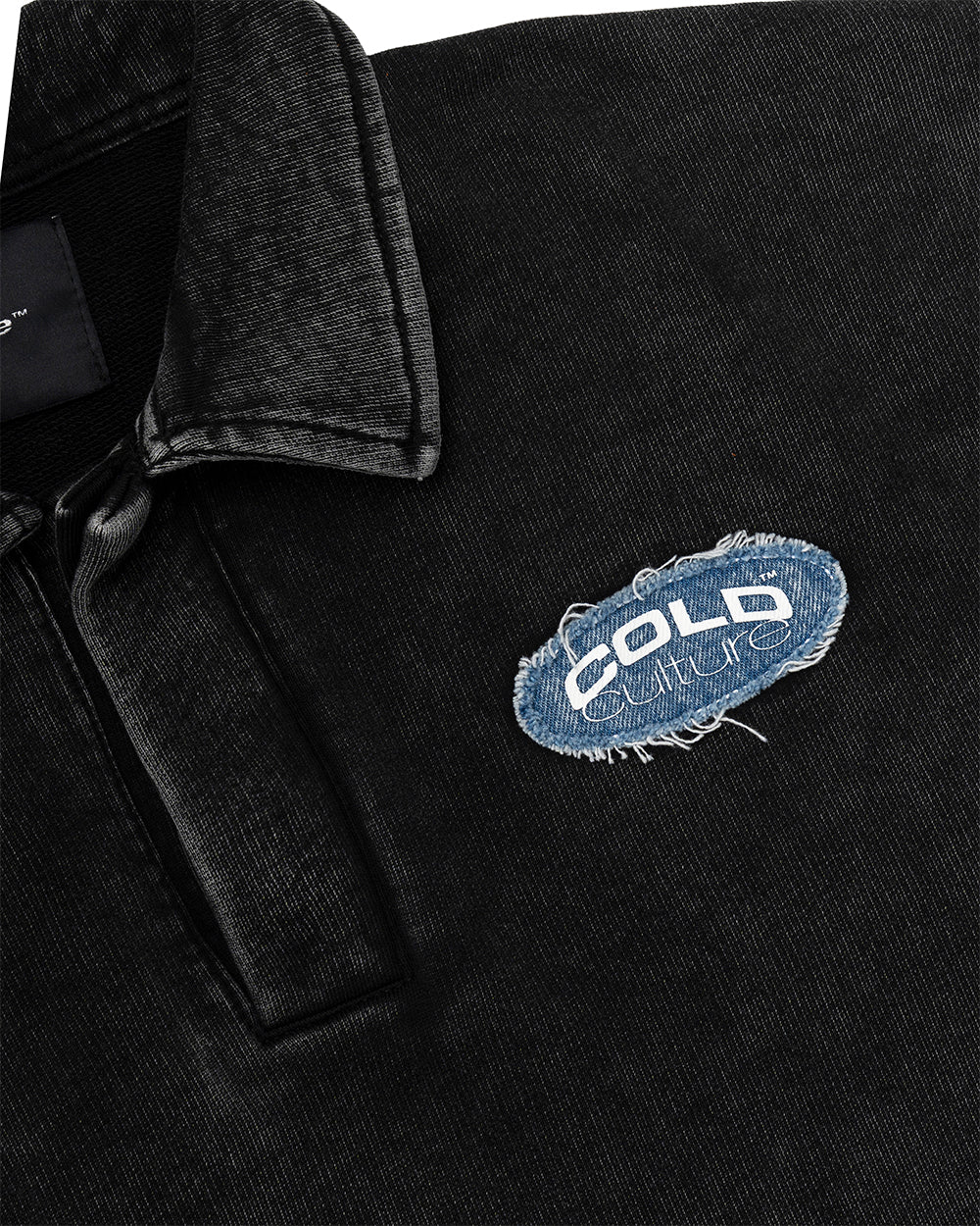 DISTRESSED DOLLAR POLO BLACK - Cold Culture 