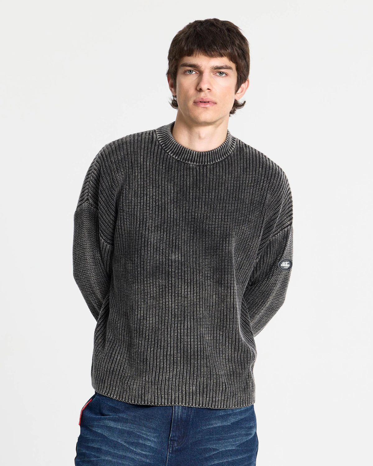 SILICONE DETAIL KNIT DARK BROWN