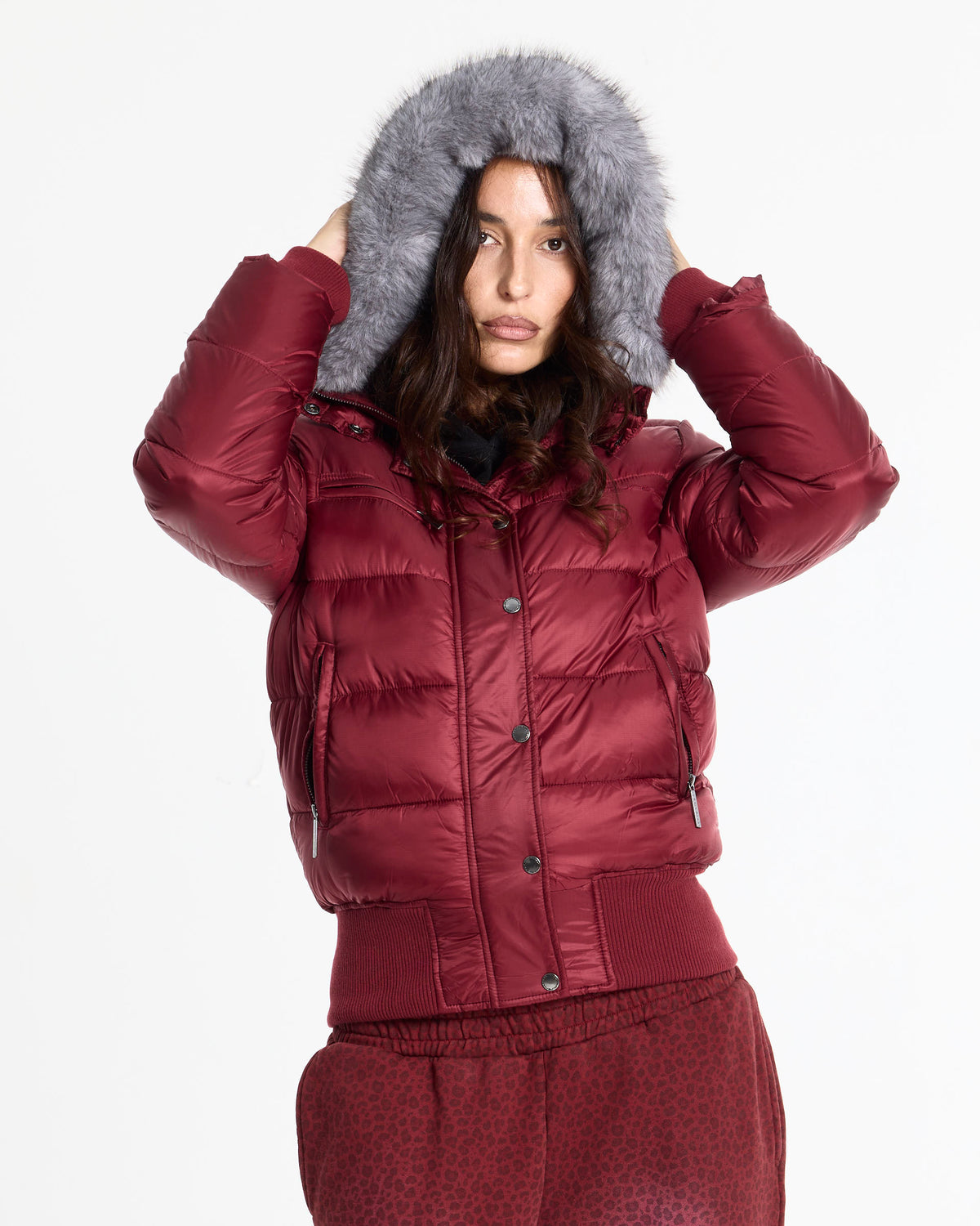 SLOPE PUFFER BURGUNDY - Cold Culture #woman