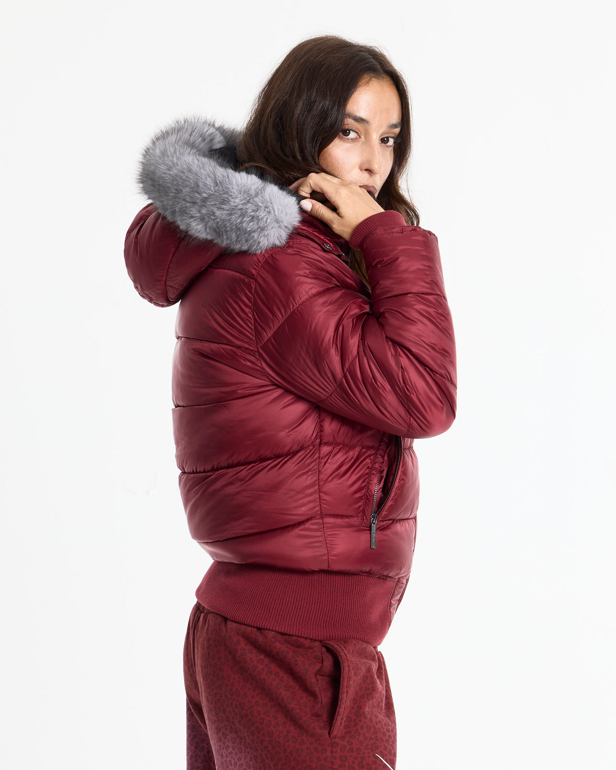 SLOPE PUFFER BURGUNDY - Cold Culture #woman