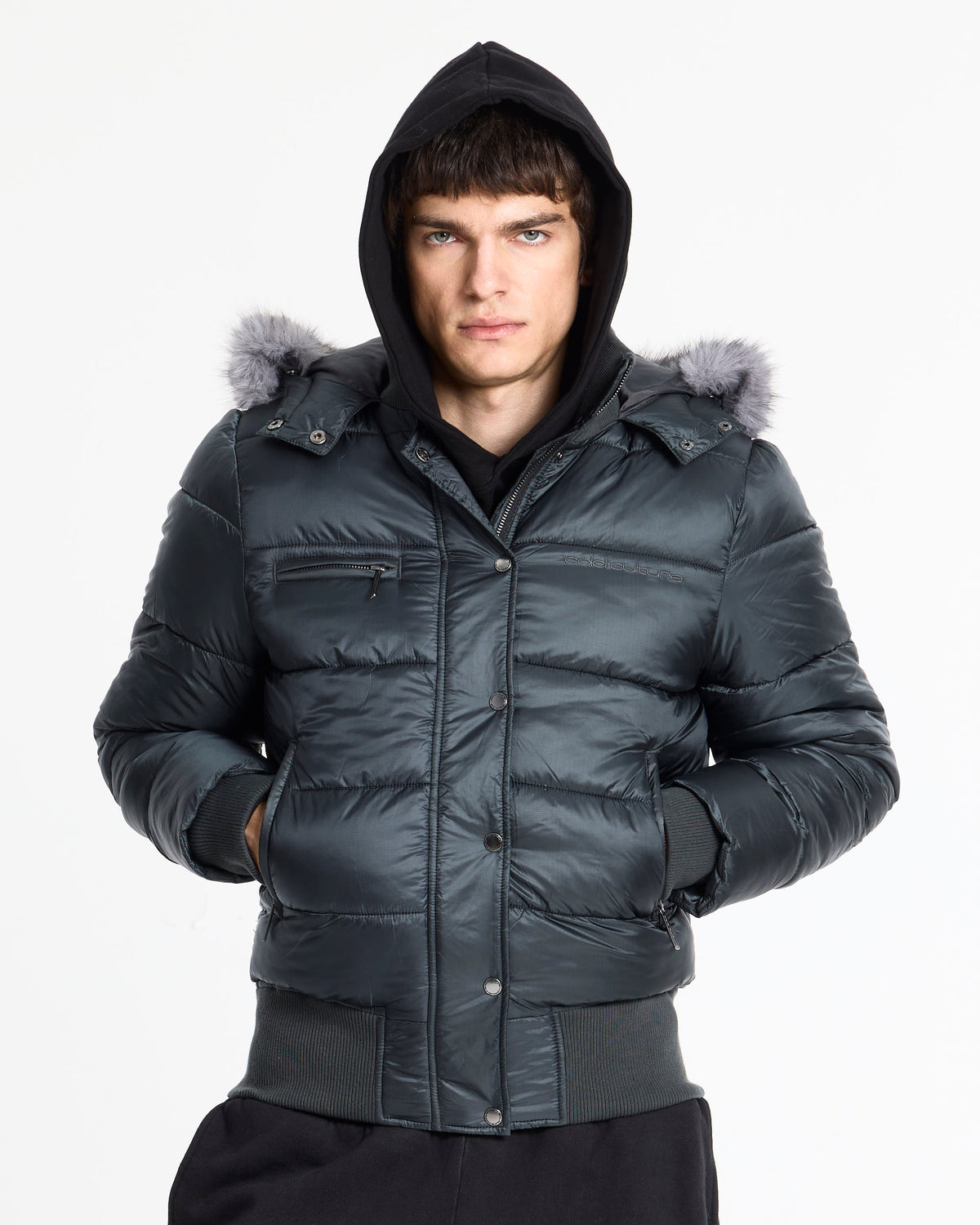 SLOPE PUFFER GREY - Cold Culture