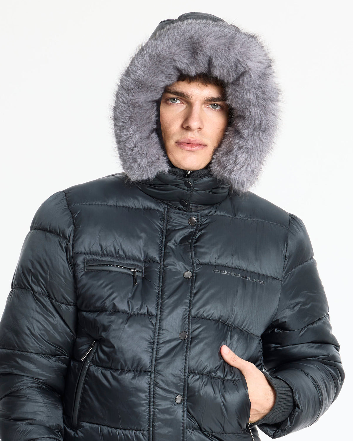 SLOPE PUFFER GREY - Cold Culture