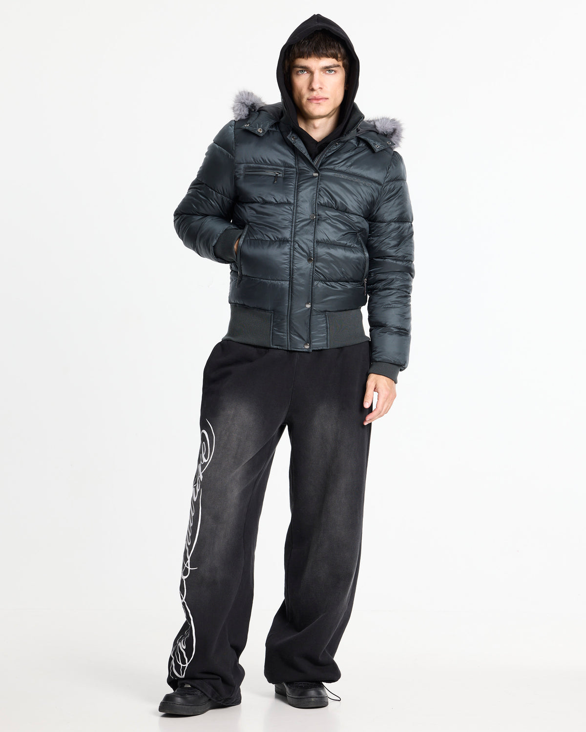 SLOPE PUFFER GREY - Cold Culture