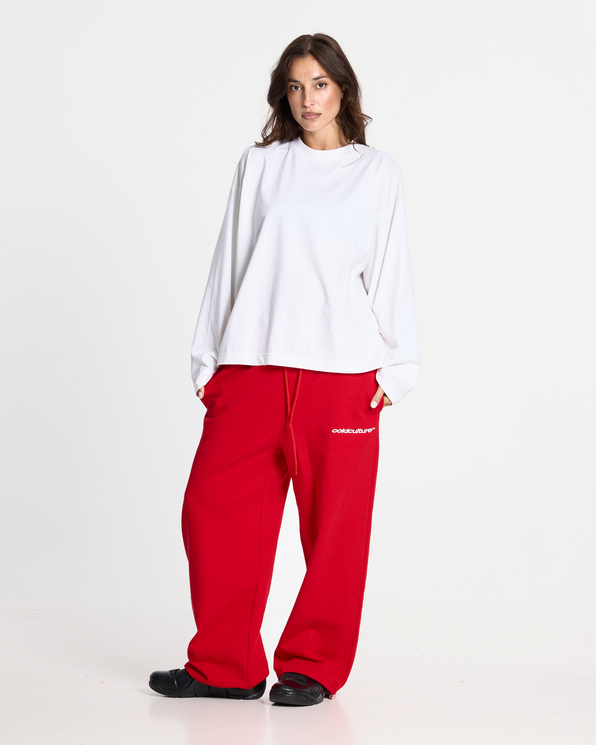 STARS SWEATPANTS RED - Cold Culture #woman
