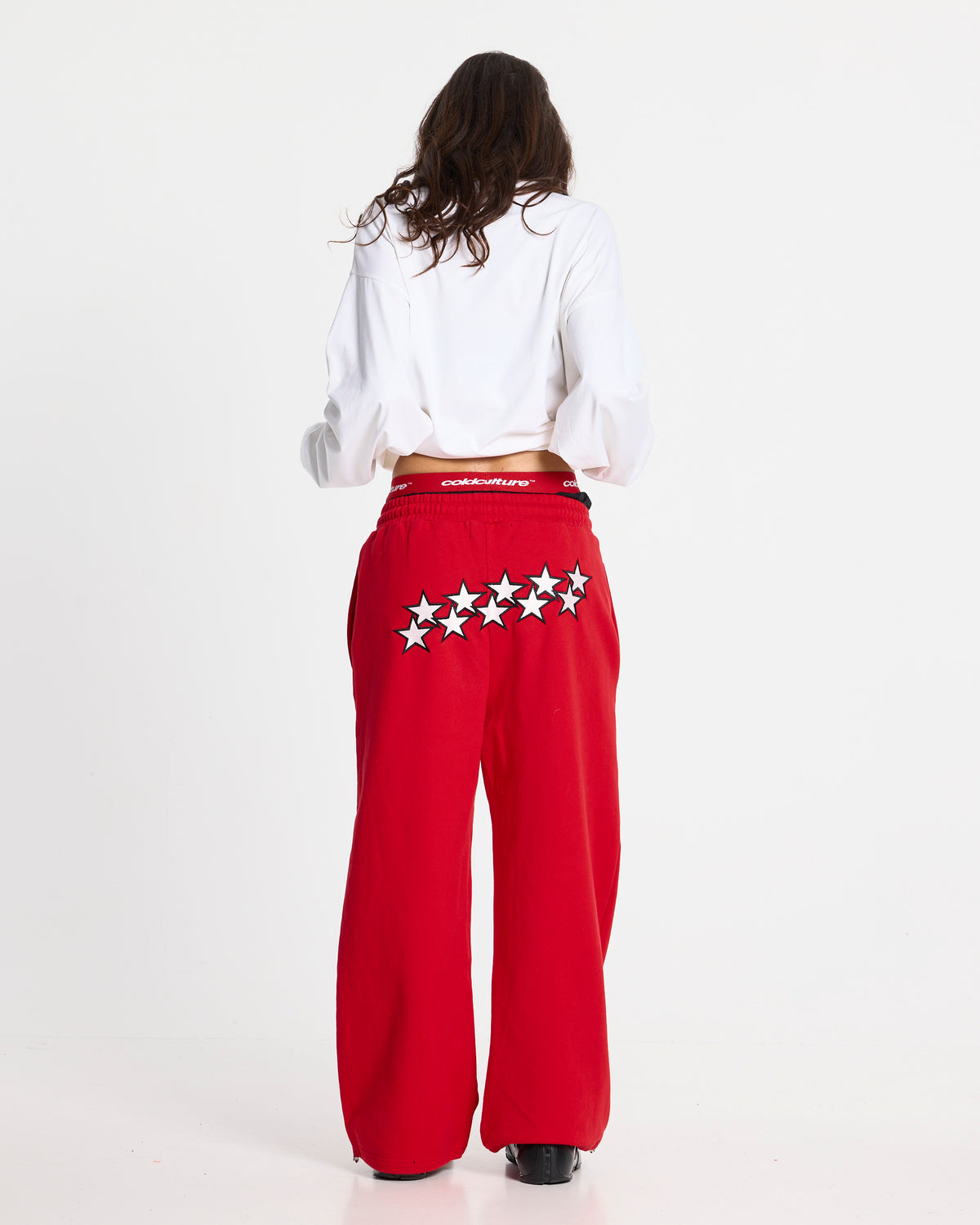 STARS SWEATPANTS RED - Cold Culture #woman