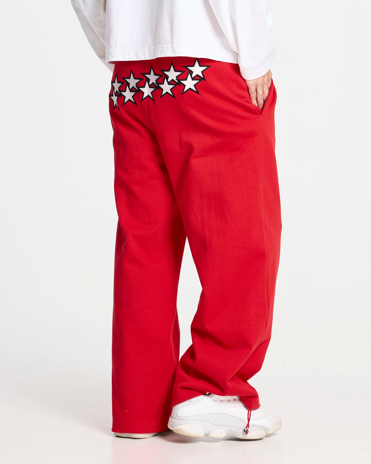 STARS SWEATPANTS RED
