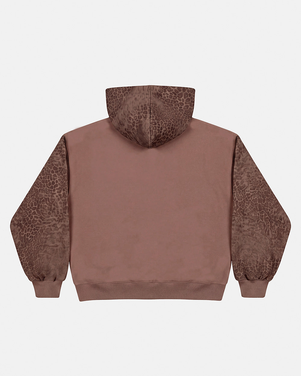 STRIPE ZIP HOODIE BROWN