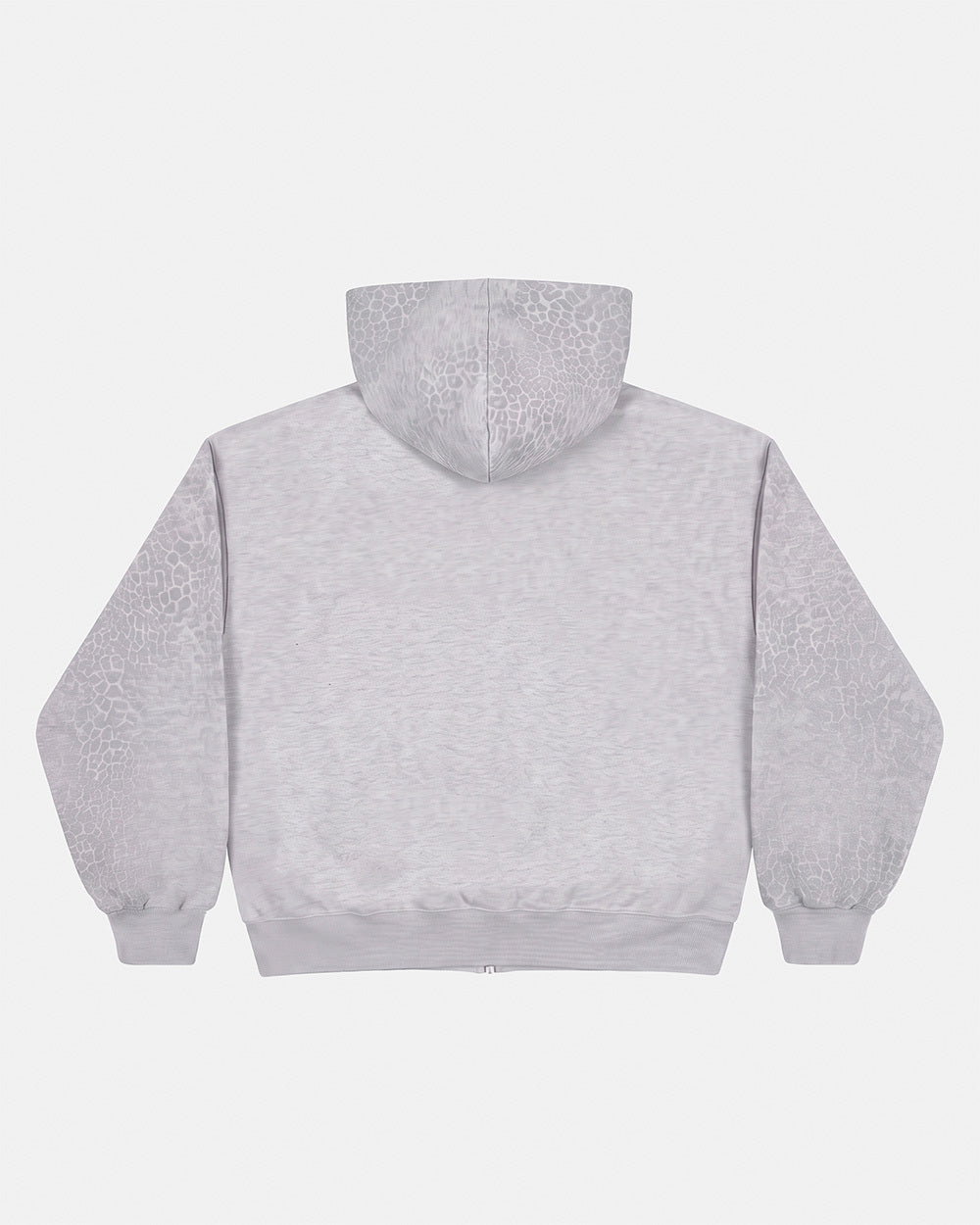 STRIPE ZIP HOODIE HEATHER GREY