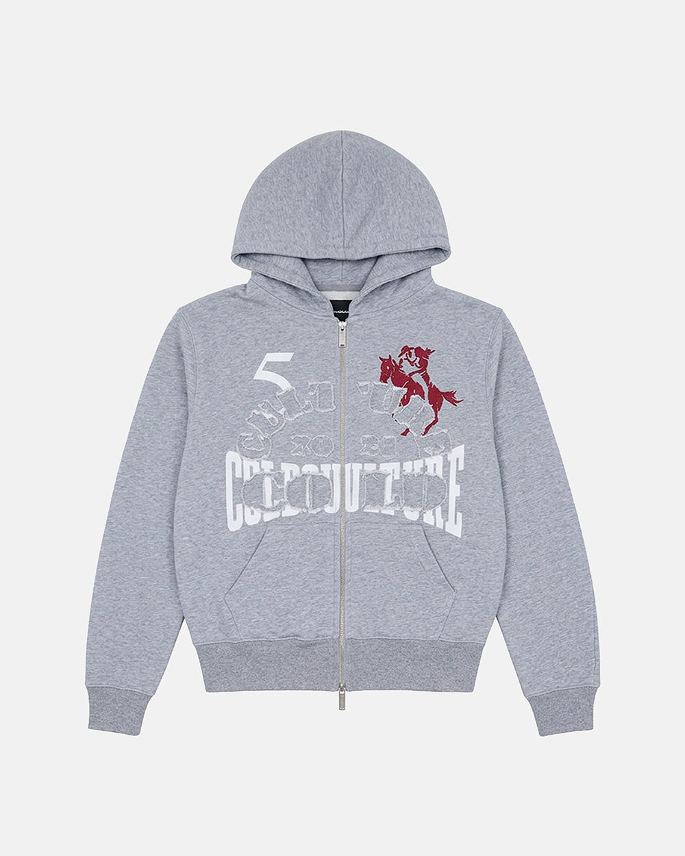 SWING ZIP HOODIE HEATHER GREY