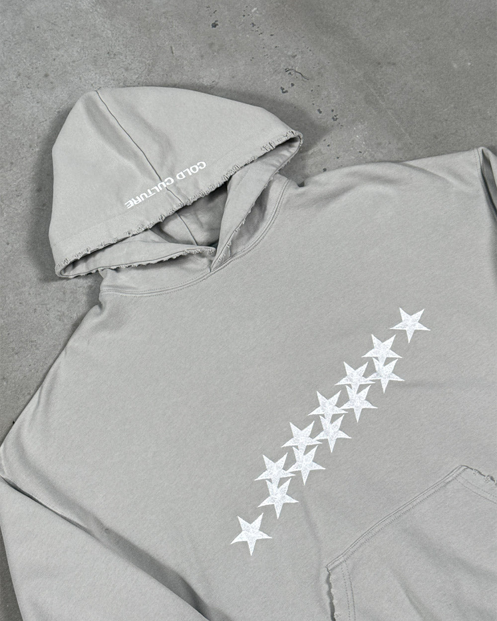 STARS HOODIE PALE GREY
