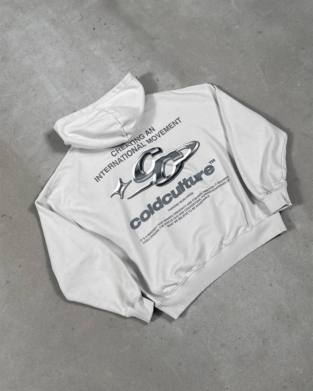 SPARKLY HOODIE PEARL GREY