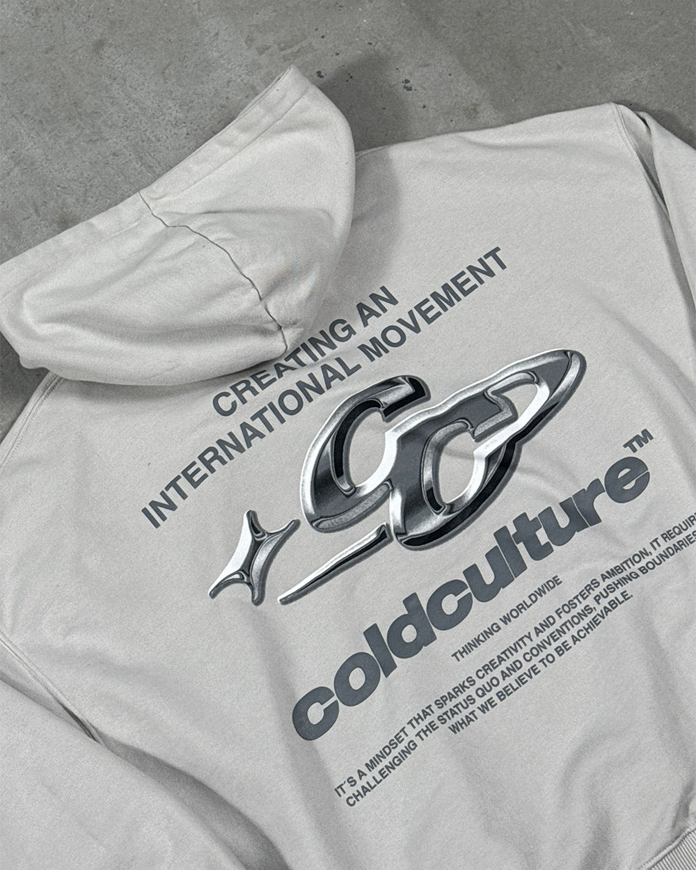 SPARKLY HOODIE PEARL GREY