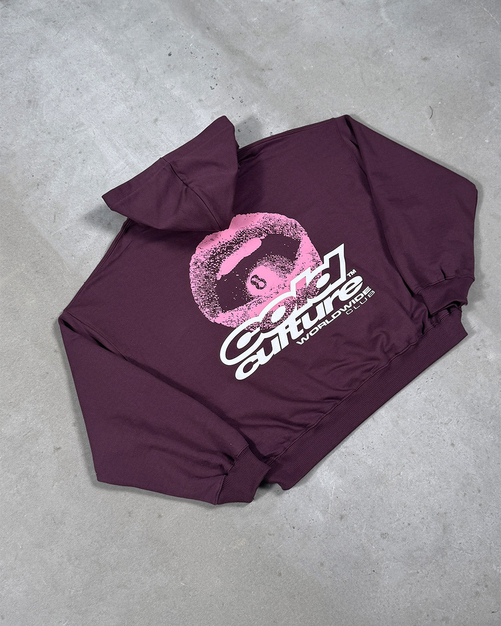 LIP COMBO HOODIE DARK BURGUNDY