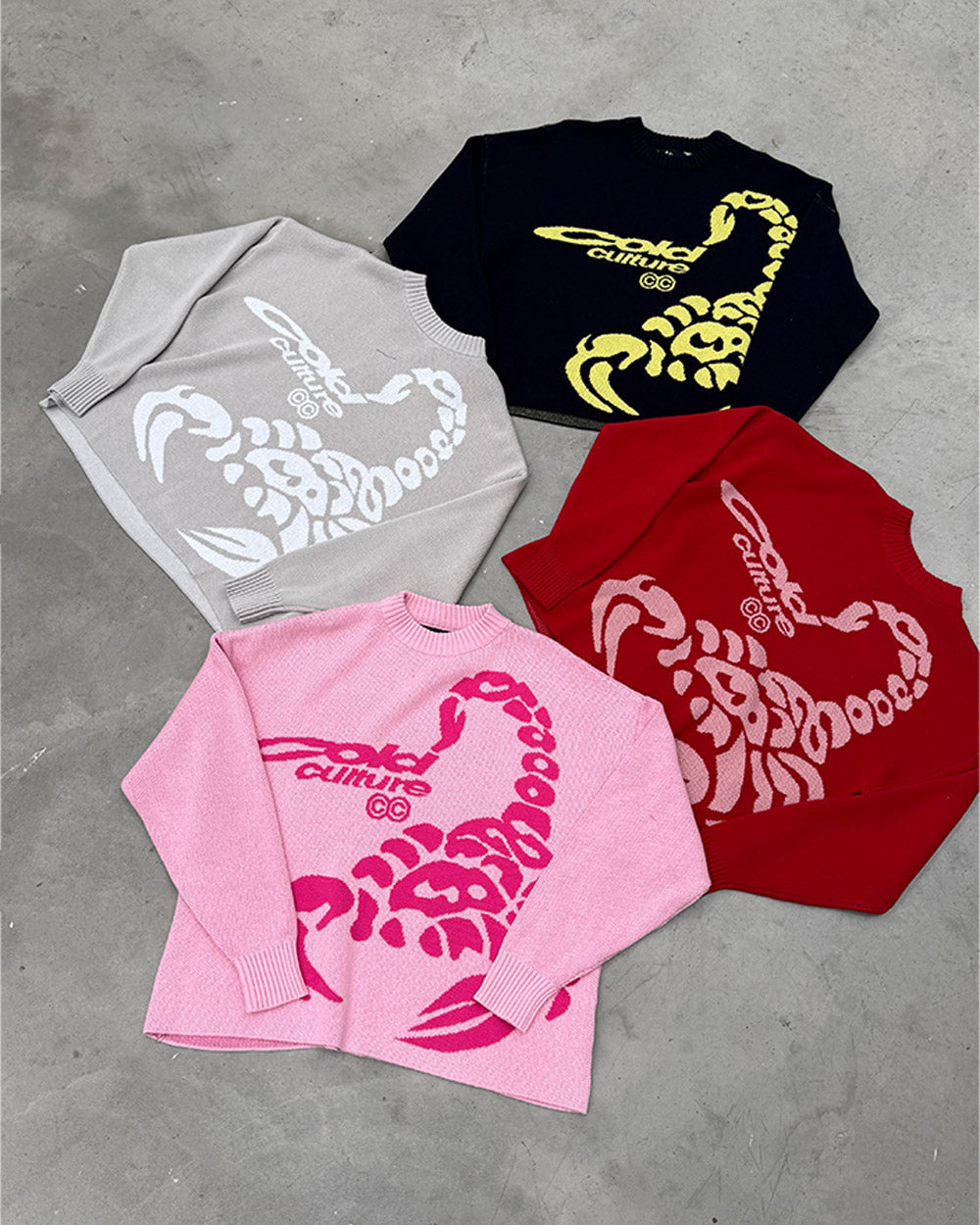 POISON KNIT RED AND SALMON