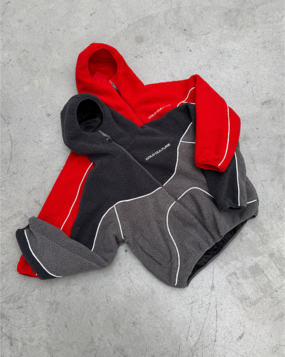 NO RISK FLEECE JACKET HEAVY GREY/DUST GREY