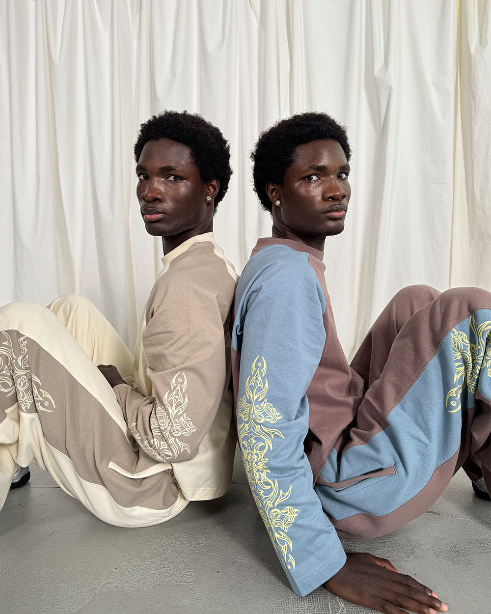 TRIBAL LONGSLEEVE BROWN & BLUE