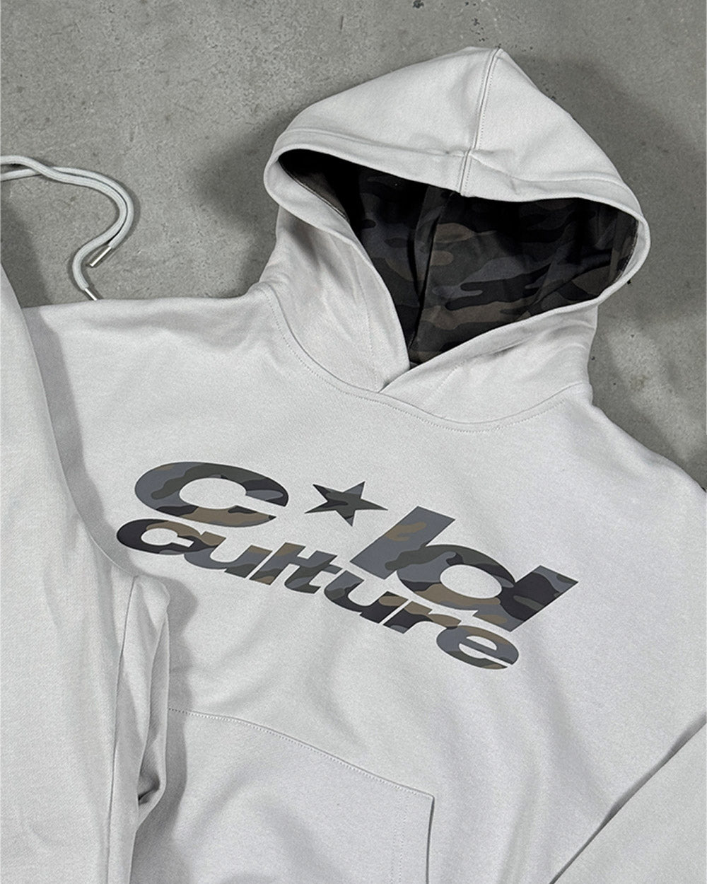 WILD CAMO HOODIE LIGHT GREY