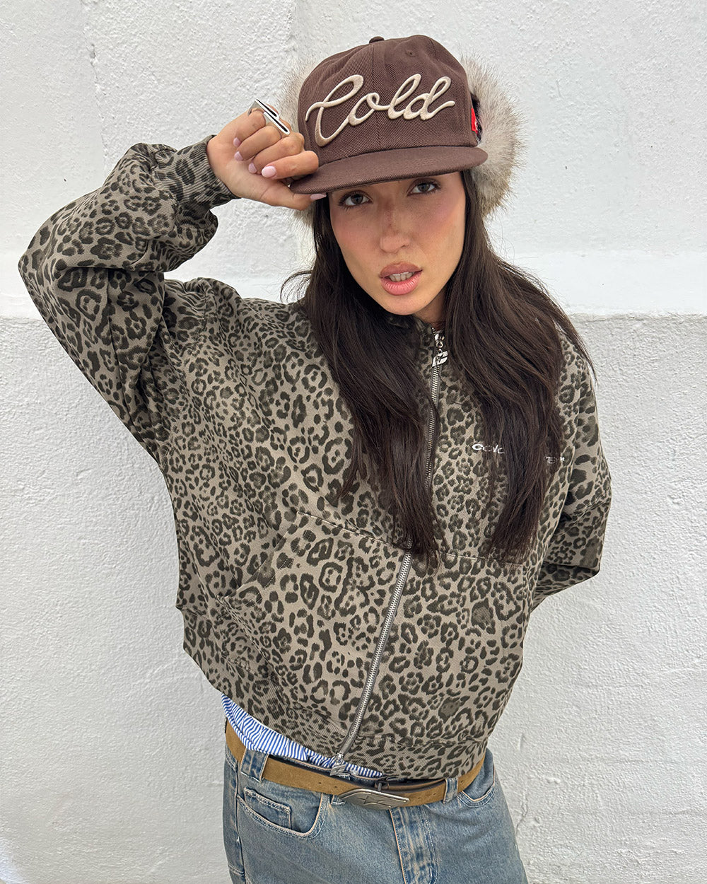 NOCTURNE BEAST ZIP HOODIE BROWN