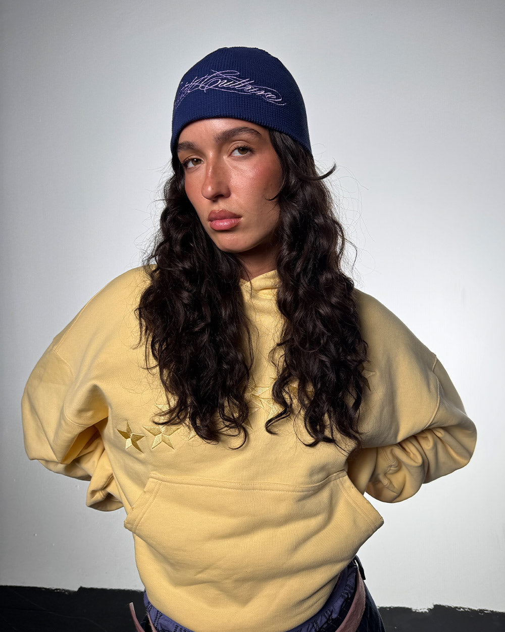WAFFLE BEANIE BLUE