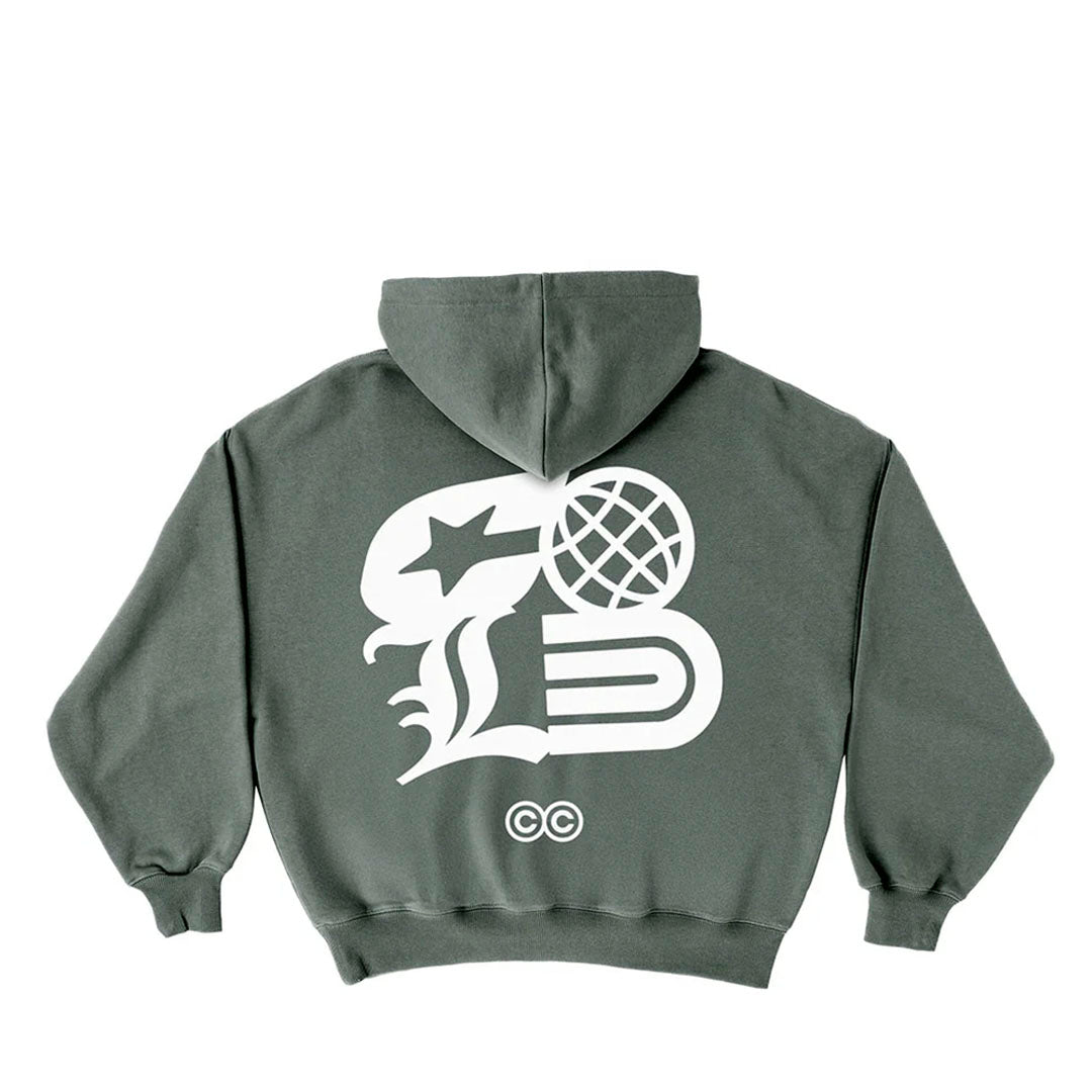 COLD LOGOS HOODIE ASH GREEN