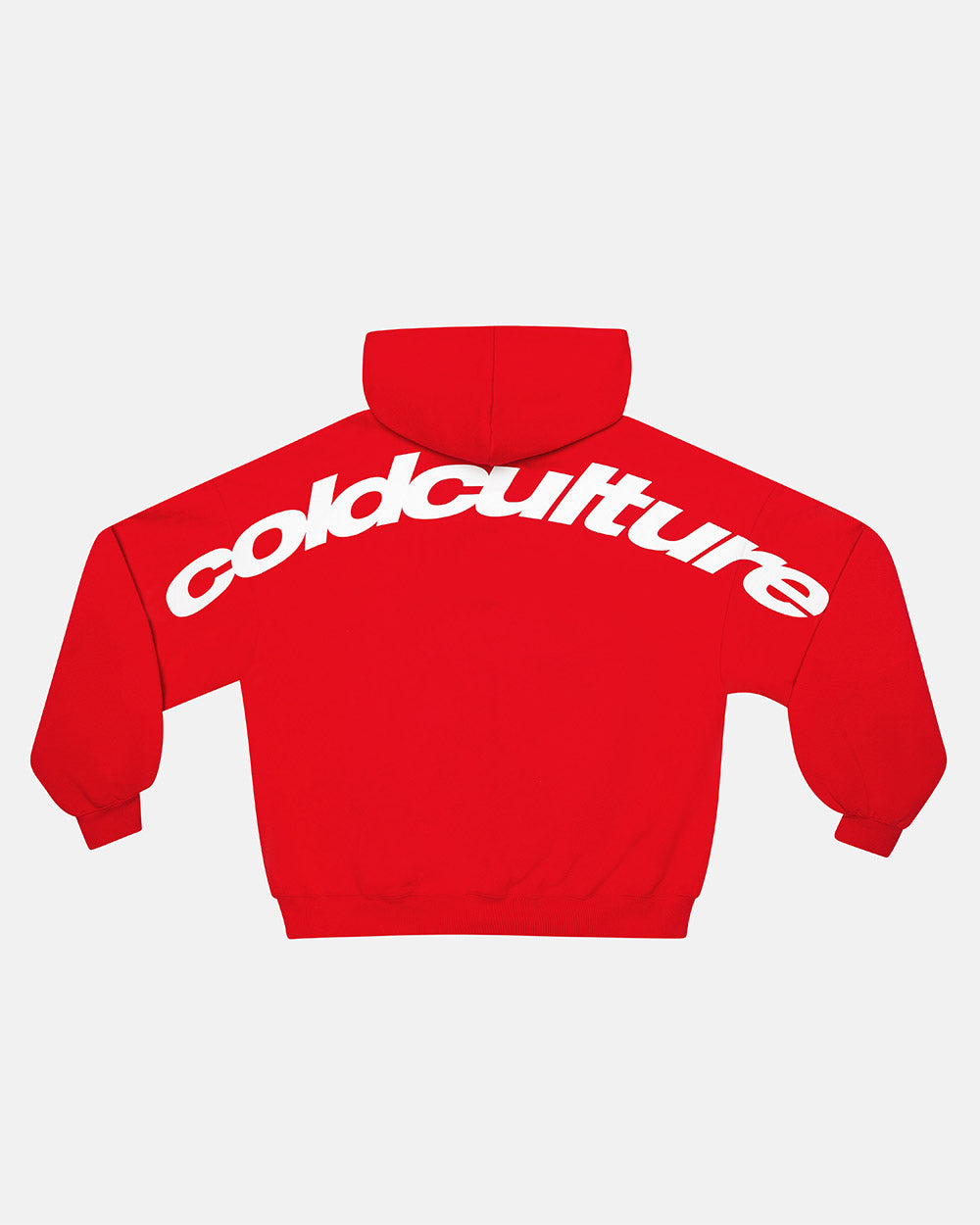 CURVED HOODIE RED