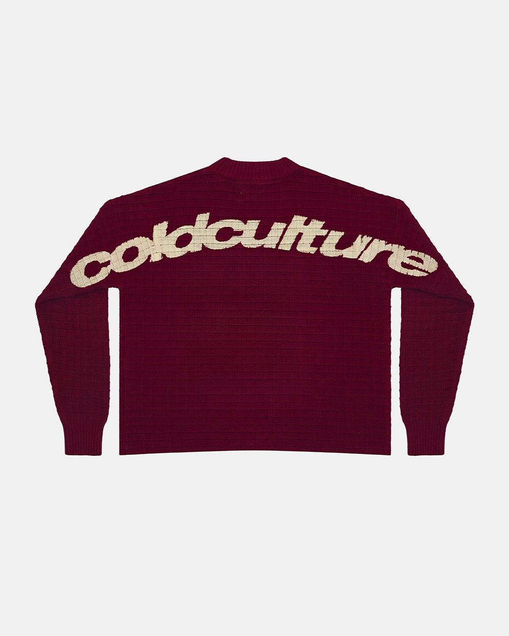CRUNCHY WAFFLE KNIT BURGUNDY