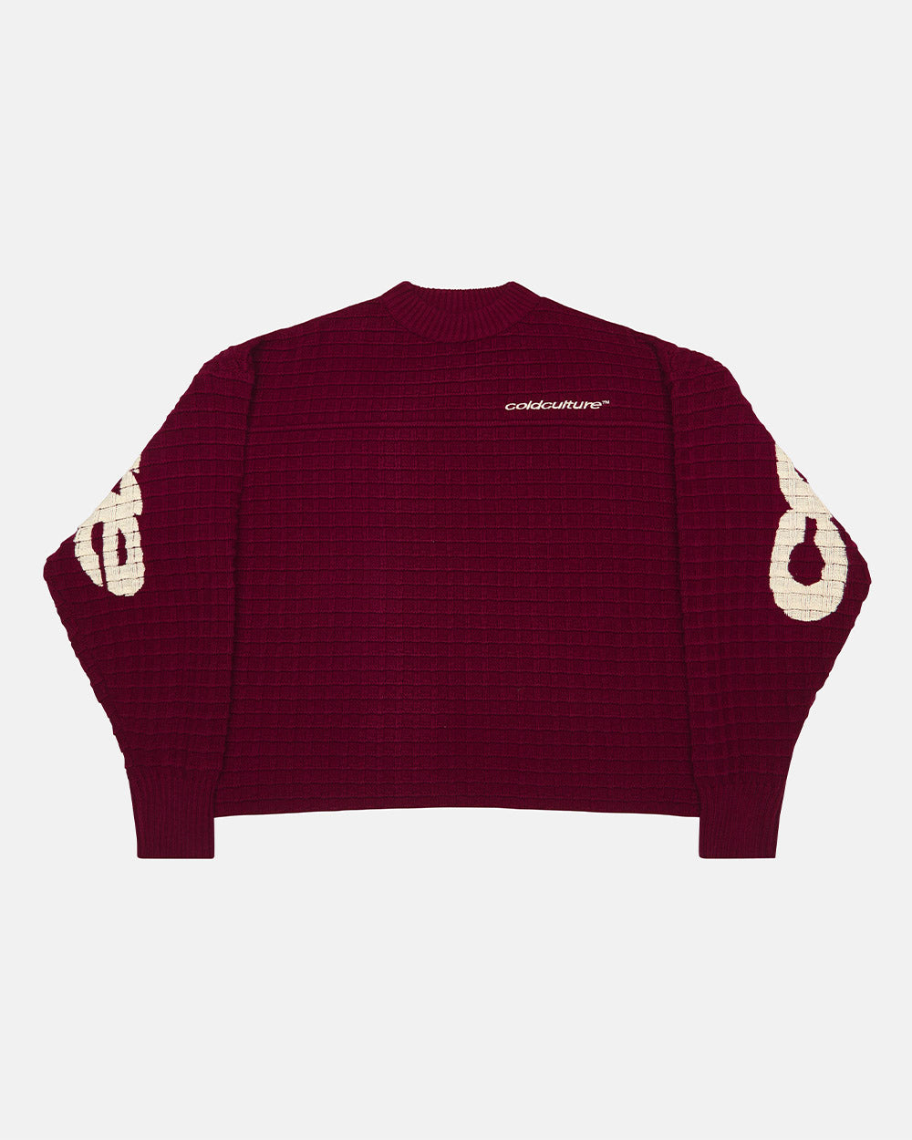 CRUNCHY WAFFLE KNIT BURGUNDY