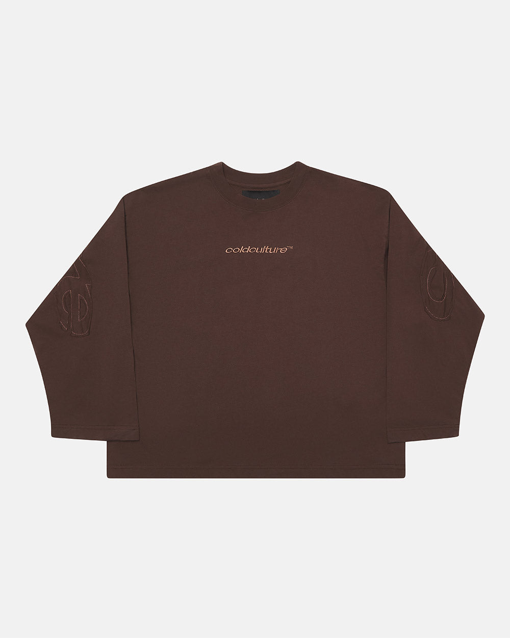 DISTRESS CURVED LONGSLEEVE BROWN