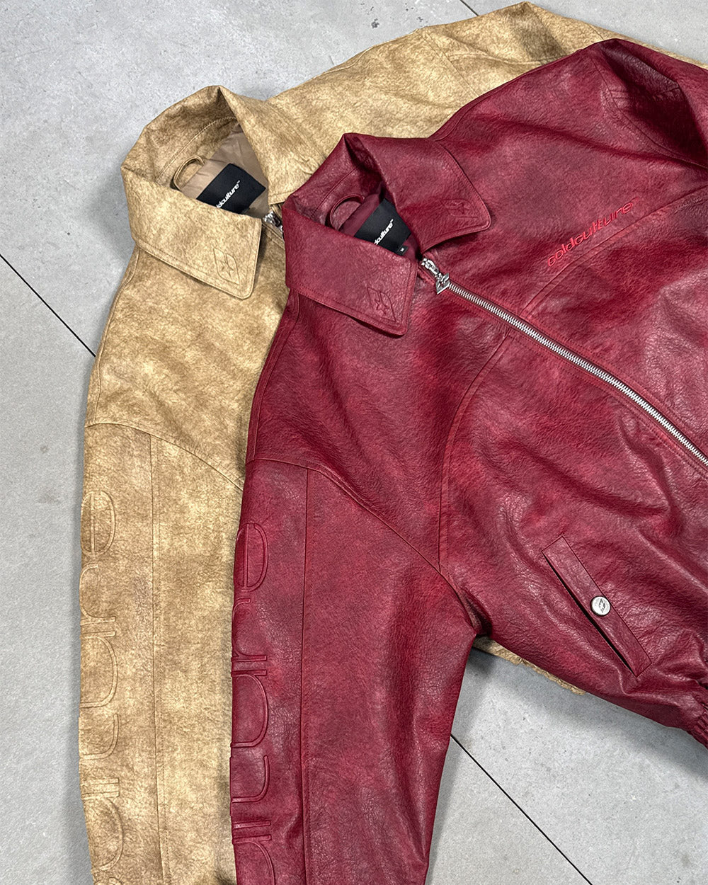 RACING LEATHER JACKET CREAM
