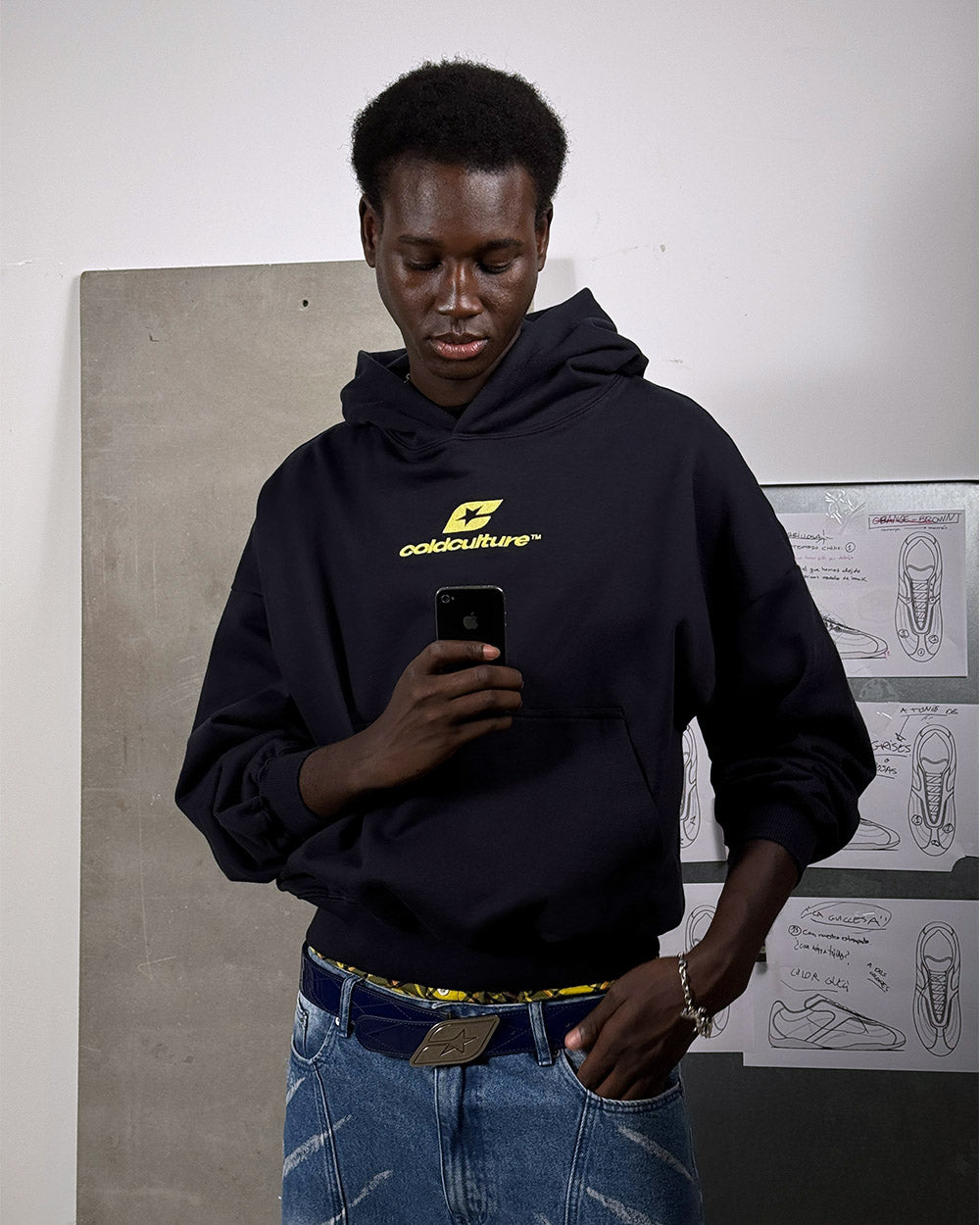 CURVED HOODIE MIDNIGHT BLUE