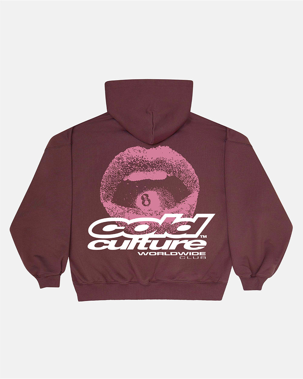 LIP COMBO HOODIE DARK BURGUNDY