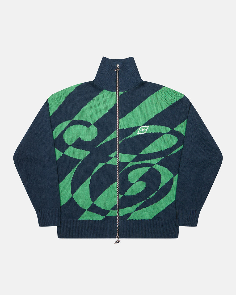 LINES FUSION KNIT GREEN & BLUE