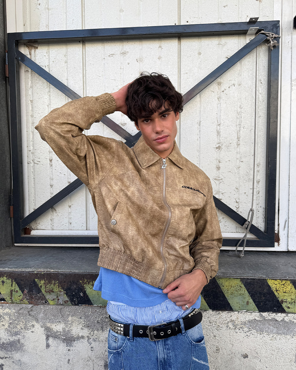 RACING LEATHER JACKET CREAM