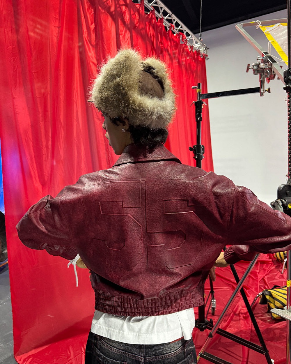 RACING LEATHER JACKET RED