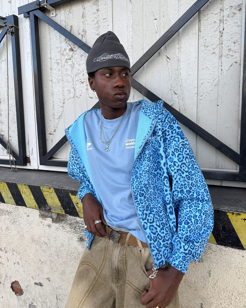 NOCTURNE BEAST ZIP HOODIE BLUE