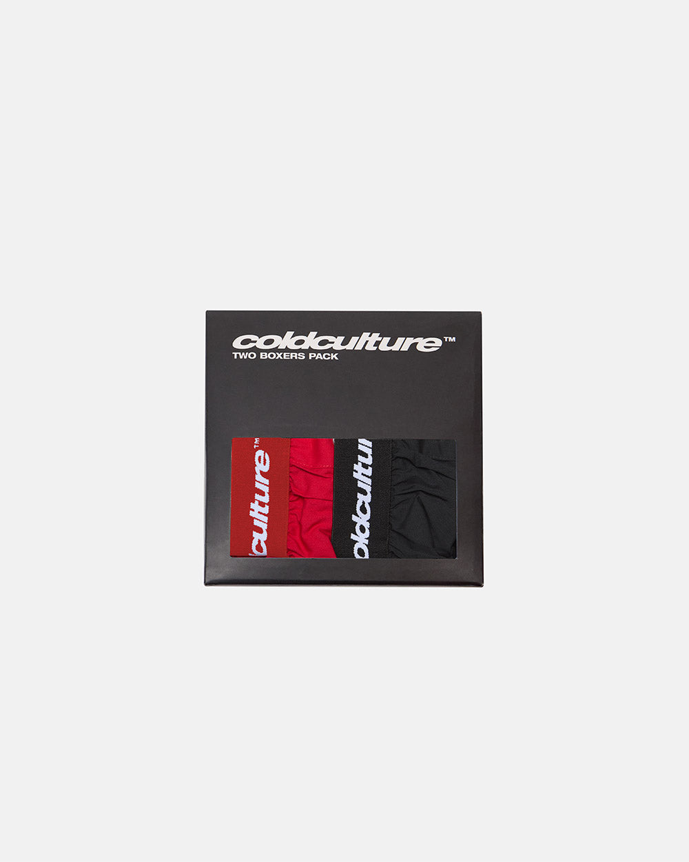 SCRIPT BOXERS PACK RED/ BLACK