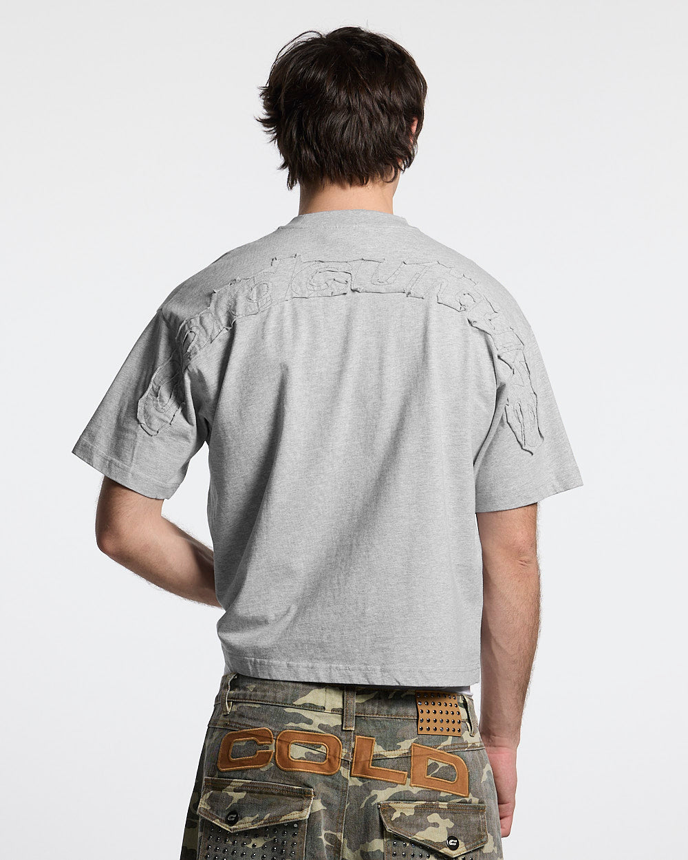 DISTRESS CURVED TEE GREY VIGORÉ