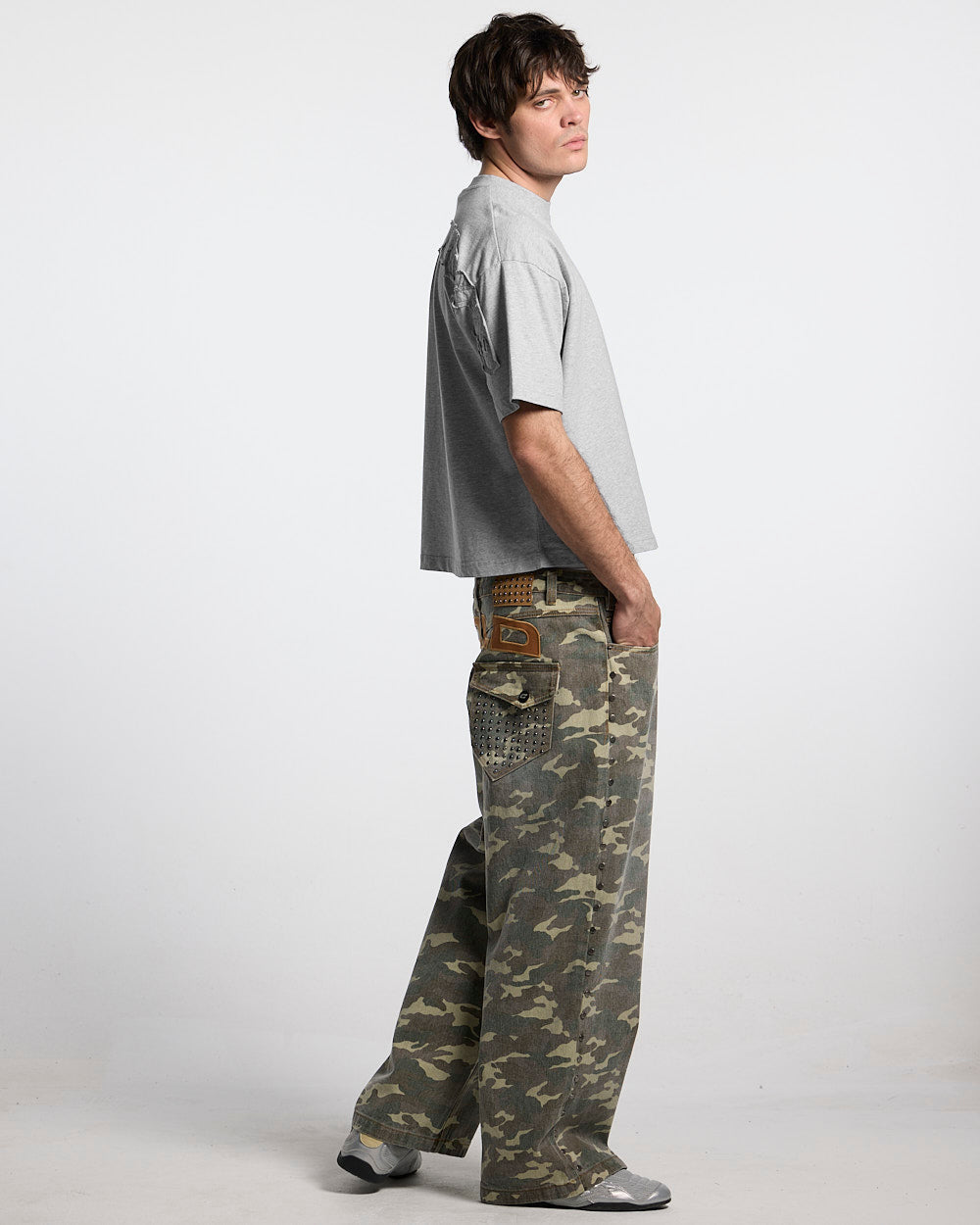 STUDS PANTS CAMO